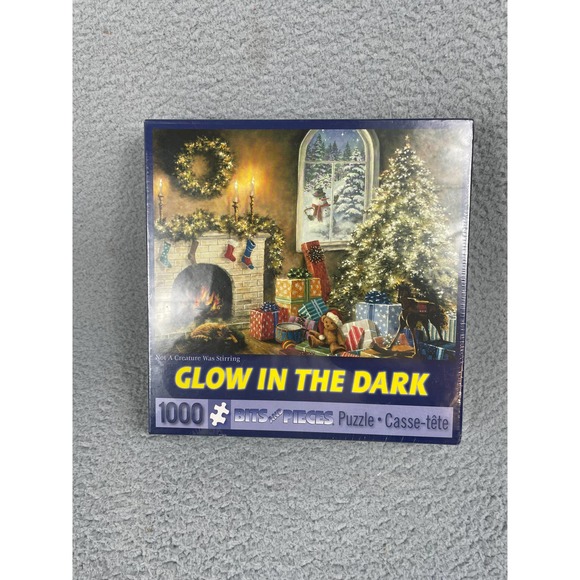 Bits and Pieces Glow In The Dark 1000 Piece Christmas Puzzle NEW - Picture 1 of 3